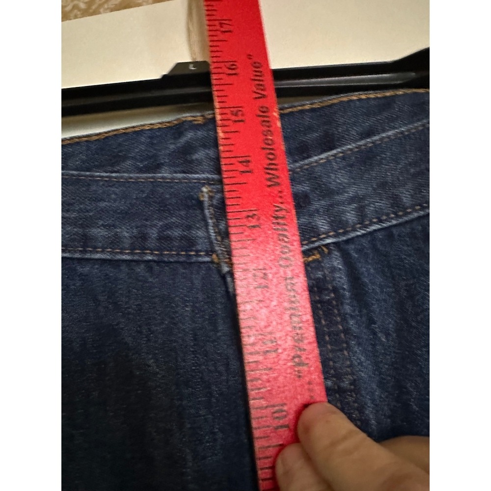 Levi's 501 Button Fly Jeans W42 L30 Dark Wash Denim Classic Straight Leg - Picture 12 of 13
